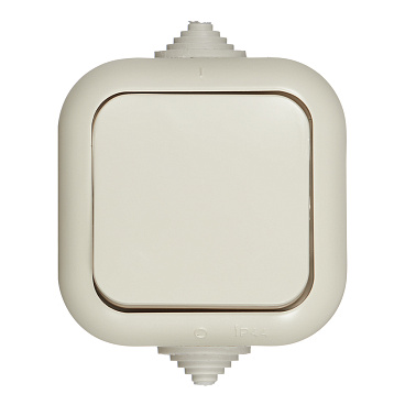 Выключатель Svet одноклавишный накладной бежевый (0601-00071)