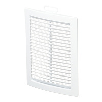 Решетка вентиляционная пластиковая приточно-вытяжная Era РЦ 150х200 мм с сеткой белая