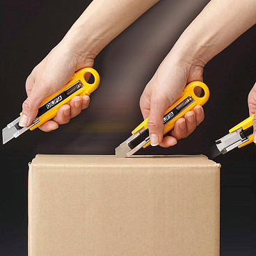 Нож строительный Olfa 18 мм с трапециевидным выдвижным лезвием двухкомпонентный корпус с возвратной пружиной