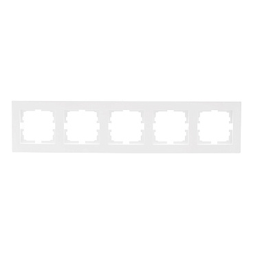 Рамка Lezard Vesna пятиместная белая (742-0200-150)