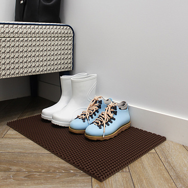 Коврик универсальный Еvaline ЭВА Соты 80х60 см коричневый