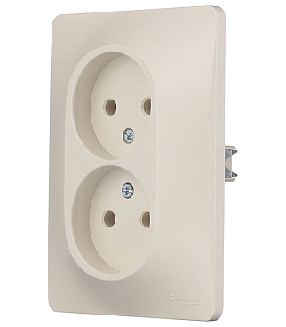 Розетка Systeme Electric Glossa встраиваемая бежевая (GSL000220)