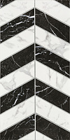 Плитка облицовочная Lavelly Eterno Motivo Accento черно-белая 598x298x8,5 мм (8 шт.=1,425 кв.м)