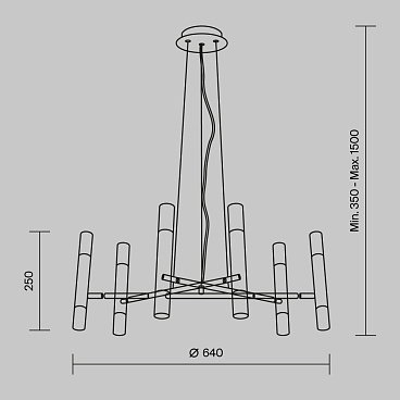 Подвесной светильник Maytoni MOD031PL-12B