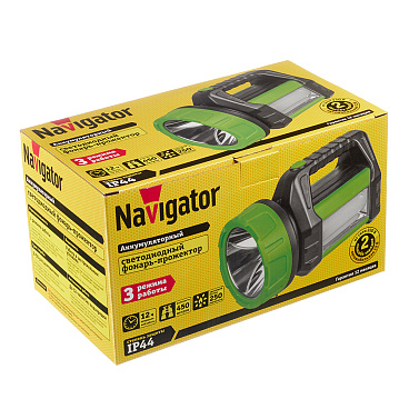 Фонарь ручной Navigator светодиодный 21 LED 15 Вт аккумуляторный пластик