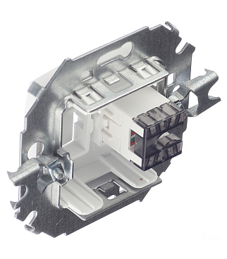 Розетка компьютерная Simon 15 встраиваемая белая RJ45 (1591598-030)