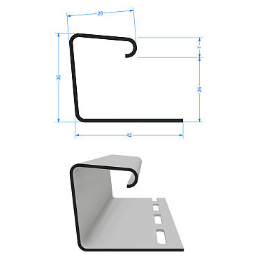 J-профиль Docke 3000 мм карамельный 26 мм