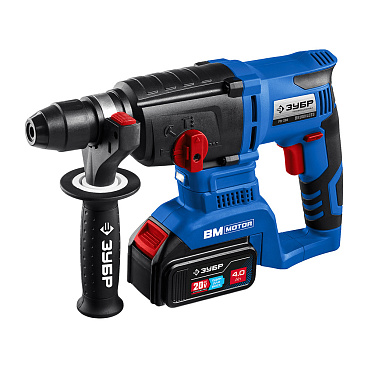 Перфоратор аккумуляторный Зубр PB-260-42 20 В 3 Дж 2х4Ач Li-Ion SDS-plus 2 АКБ и ЗУ