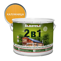 Антисептик Акватекс 2 в 1 биозащитный для дерева калужница 9 л