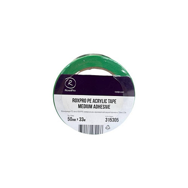 Лента маскирующая ПЭ RoxelPro Medium PE зеленая 50 мм 33 м (315305)