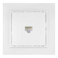 Розетка компьютерная EKF Минск встраиваемая белая RJ45 (ERK01-035-10)