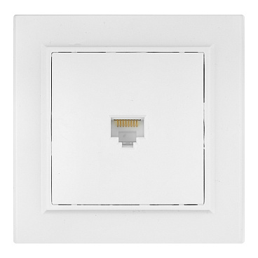 Розетка компьютерная EKF Минск встраиваемая белая RJ45 (ERK01-035-10)