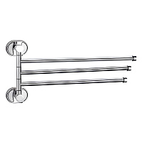 Полотенцедержатель РМС А10 195 мм тройной поворотный на шуруп нержавеющая сталь хром (A1025)