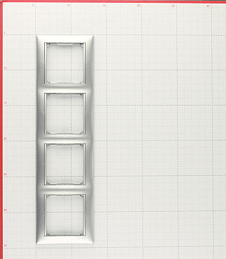 Рамка Legrand Valena четырехместная алюминий (694333)