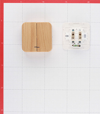 Выключатель Systeme Electric Blanca двухклавишный накладной ясень с подсветкой (BLNVA105115)