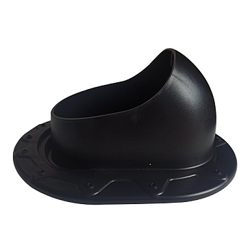 Проходной элемент Поливент для готовой кровли из гибкой черепицы черный RAL 9005