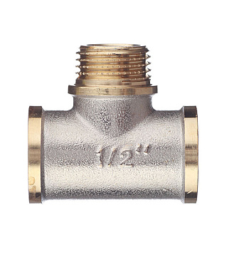 Тройник 1/2 ВР(г) х 1/2 НР(ш) х 1/2 ВР(г) латунный