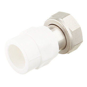 Муфта полипропиленовая Valtec с накидной гайкой 25 мм х 1 ВР(г) (VTp.708.0.02506)