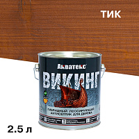 Антисептик Акватекс Викинг декоративный для дерева тик 2,5 л