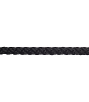 Шнур вязаный полипропиленовый 8 прядей черный d4 мм 50 м без сердечника