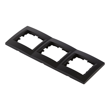 Рамка Lezard Karina трехместная черный бархат (707-4200-148)