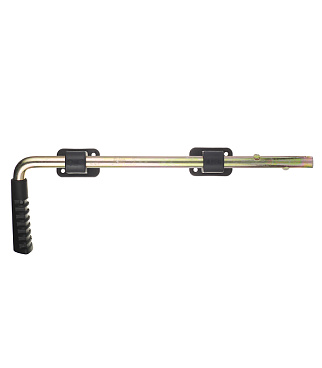 Засов воротный Gah Alberts вертикальный 400 мм оцинкованный черная ручка