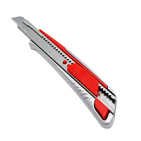 Нож строительный Vira 9 мм с сегментированным лезвием алюминиевый корпус с винтовым фиксатором