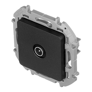 Розетка телевизионная Legrand Inspiria встраиваемая антрацит (673873)