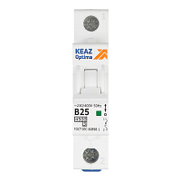 Автоматический выключатель модульный КЭАЗ OptiDin BM63 1P 25А тип B 4,5 кА 230/400 В (329503)