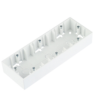 Коробка монтажная Simon 15 трехместная накладная белая (1590753-030)