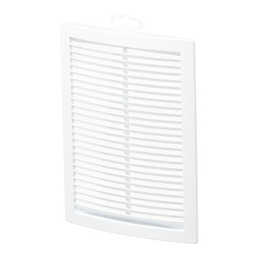 Решетка вентиляционная пластиковая приточно-вытяжная Era РЦ 180х250 мм с сеткой белая