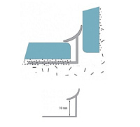 Профиль для плитки CEZAR внутренний 10мм светло-серый