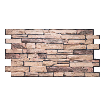 Панель ПВХ 982х498х3 мм цифровая печать Grace светло-коричневый камень 0,49 кв.м