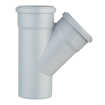 Тройник Ostendorf HTEA d90 мм 45° пластиковый для внутренней канализации (114200)