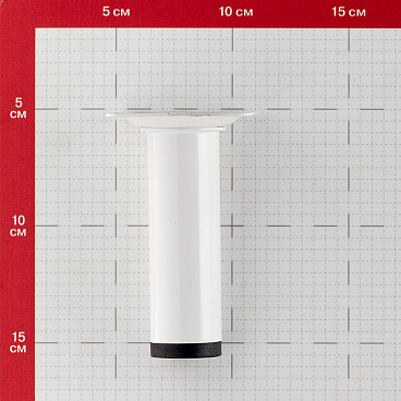 Ножка мебельная стальная 30х100 мм белая (1 шт.)