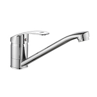 Смеситель для кухни и раковины Corsa Deco Wave L однорычажный с поворотным изливом хром (1010676)