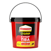 Клей ПВА Момент Столяр Супер D2 влагостойкий 3 кг