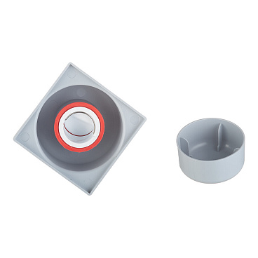 Трап душевой вертикальный АНИ пласт с сухим затвором 100х100 мм d50 мм решетка из нержавеющей стали (TQ5202)