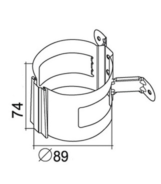 Кронштейн хомут труб Grand Line металлический на деревянную стену d90 мм коричневый RAL 8017