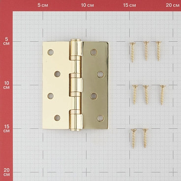 Петля Corsa Deco карточная универсальная неразъемная 100х75 мм латунь
