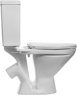 Унитаз-компакт Santek Лига с косым выпуском с сиденьем пластик белый (1.WH30.2.197)