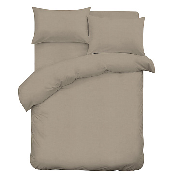 Комплект постельного белья 1,5-спальный сатин Lorikeet Solo латте с простыней 180х215 см