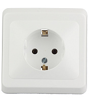 Розетка Systeme Electric Этюд встраиваемая белая (PC16-003B)