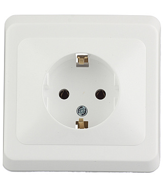 Розетка Systeme Electric Этюд встраиваемая белая (PC16-003B)