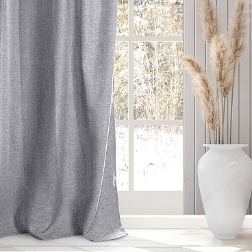 Штора рогожка серая 165х270 см Волшебная Ночь Крафт (763069)
