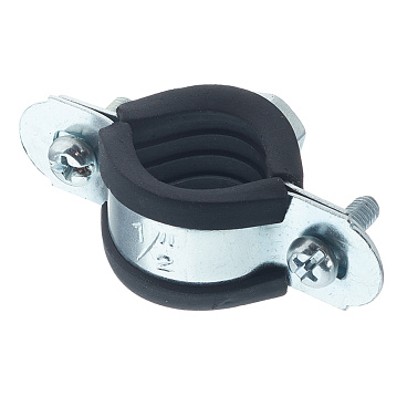 Хомут сантехнический 1/2" 20-23 мм оцинкованная сталь со шпилькой и дюбелем (2 шт.)