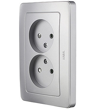 Розетка Hegel Master встраиваемая серебро (РС16-341-06)