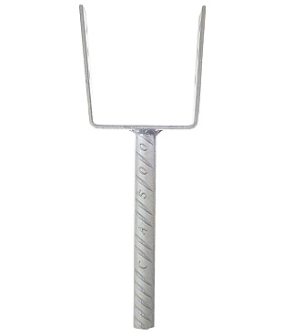 Опора колонны бруса U-образная оцинкованная d19 100х325х120х4 мм