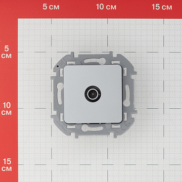 Розетка телевизионная Legrand Inspiria встраиваемая алюминий (673852)