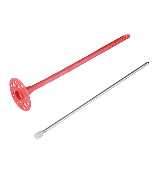 Дюбель для теплоизоляции Tech-Krep 10х260 мм металлический гвоздь с термоголовкой (30 шт.)